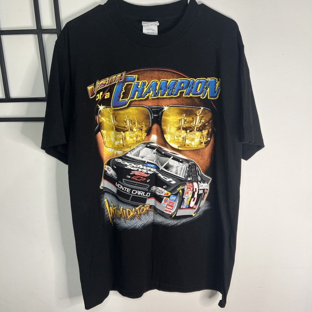 Vtg Dale Earnhardt Sr NASCAR T Shirt - Large - Driven To Win - Chase Authentics
